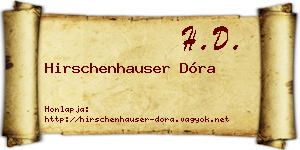 Hirschenhauser Dóra névjegykártya